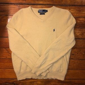 Polo Ralph Lauren Yellow 100% Lamb’s Wool Sweater